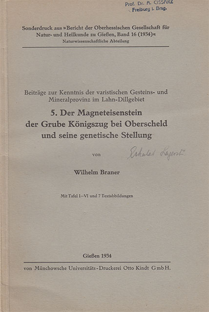 Der Magneteisenstein der Grube Königszug bei Oberscheld und seine genetische Stellung