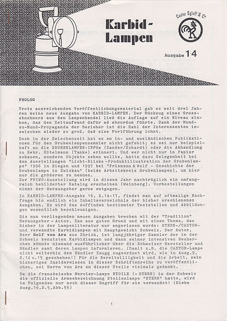 Karbid Lampen Ausgabe 14