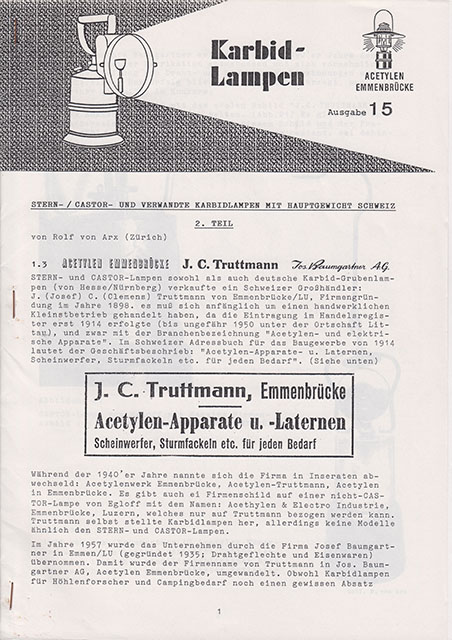 Karbid Lampen Ausgabe 15