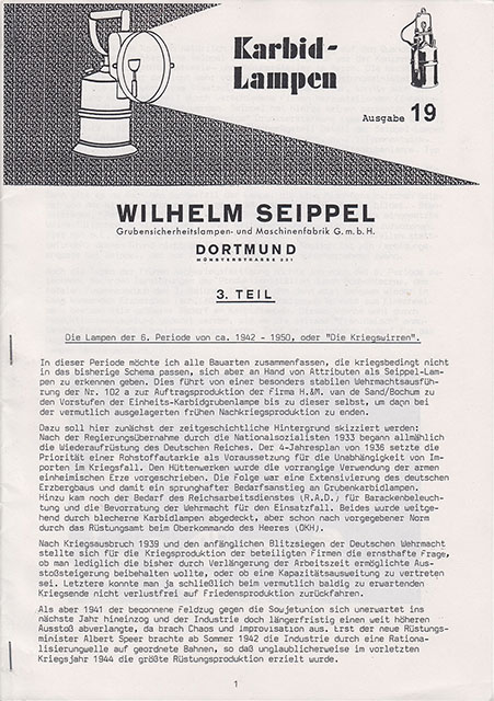 Karbid Lampen Ausgabe 19