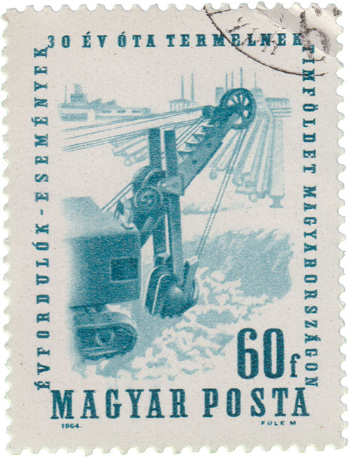 Magyar Posta 60f Bergbau Briefmarke Ungarn