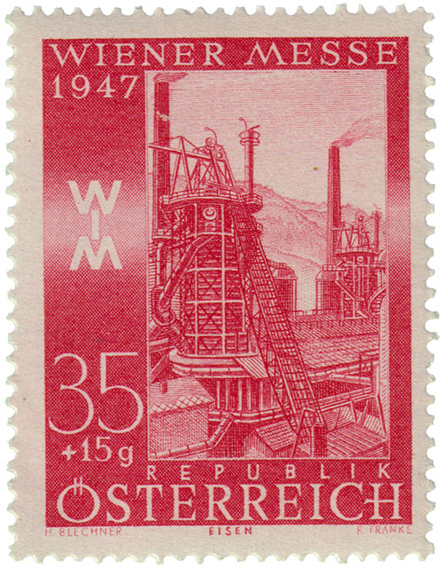 Wiener Messe 1947 Eisen Eisenverhüttung Republik Österreich