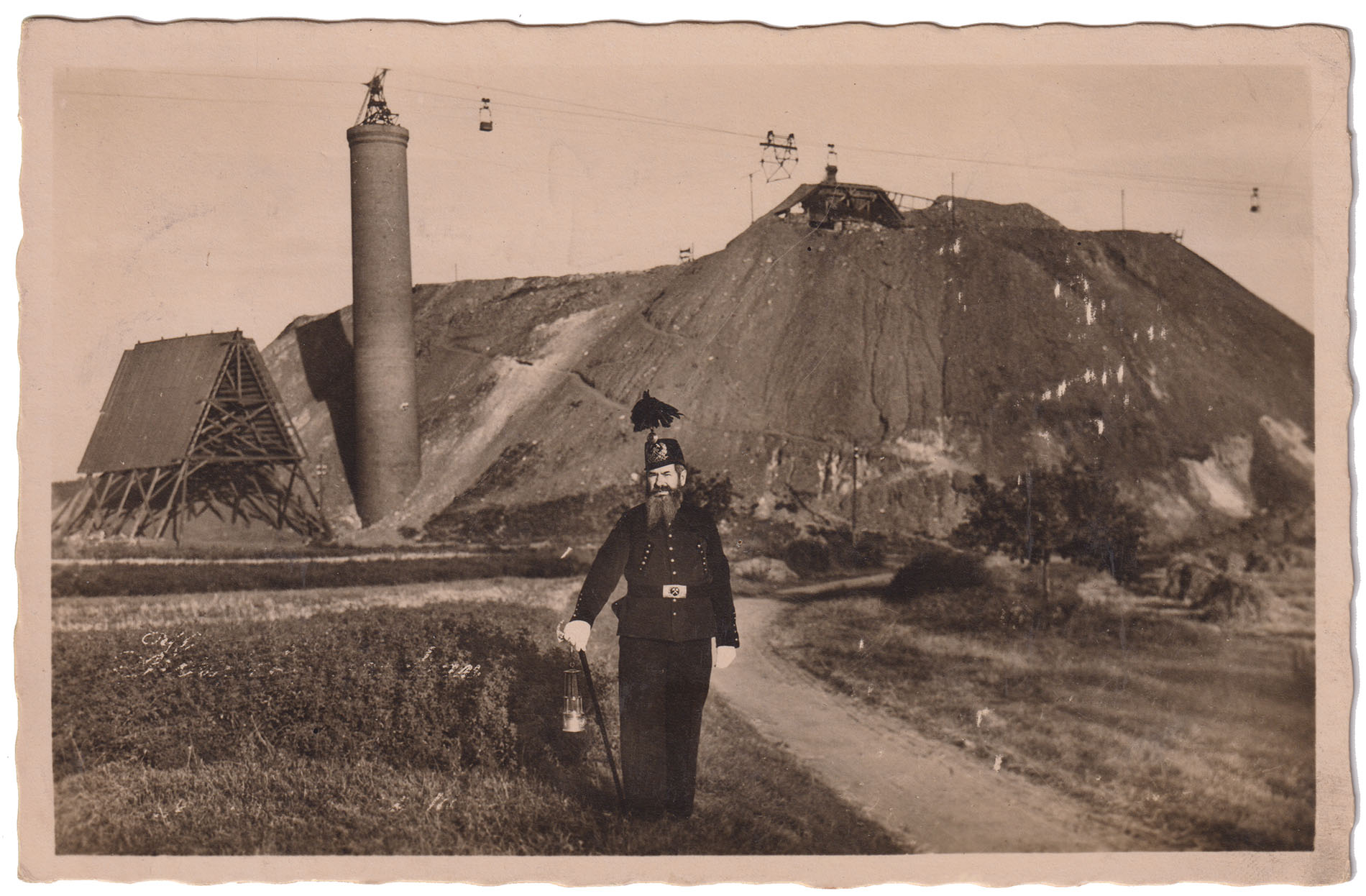 Bergbau Postkarte aus dem Deutschen Reich 123 Foto J Svec Praha XI cp 86 Kladno 51