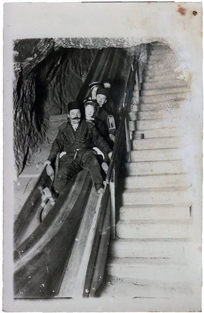 Rutsche im Salzbergwerk Berchtesgarden Postkarte