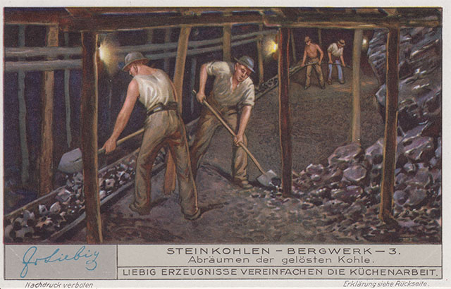 Liebig Sammelkarte: Steinkohlen Bergwerk - 3