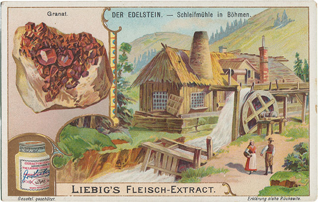 Liebig: Der Edelstein - Granat: Schleifmühlen in Böhmen