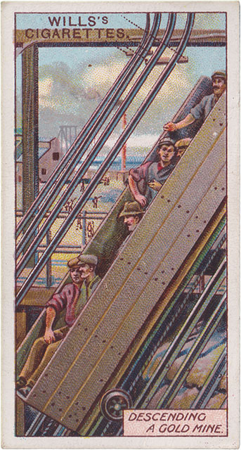 Descending a Gold Mine - Picture 19 - Wills Cigarettes Bergbau Sammelkarten