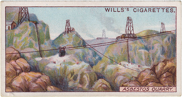 Asbestos Quarry - Picture 1 - Wills Cigarettes Bergbau Sammelkarten