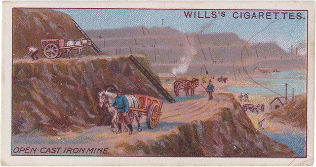 Open Cast Iron Mine - Picture 25 - Wills Cigarettes Bergbau Sammelkarten