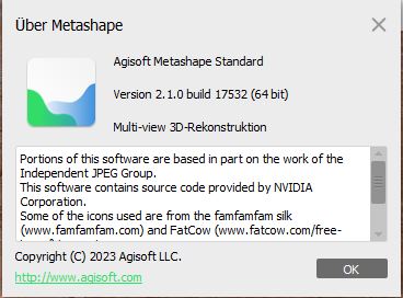 Über Metashape - aktuelle Version