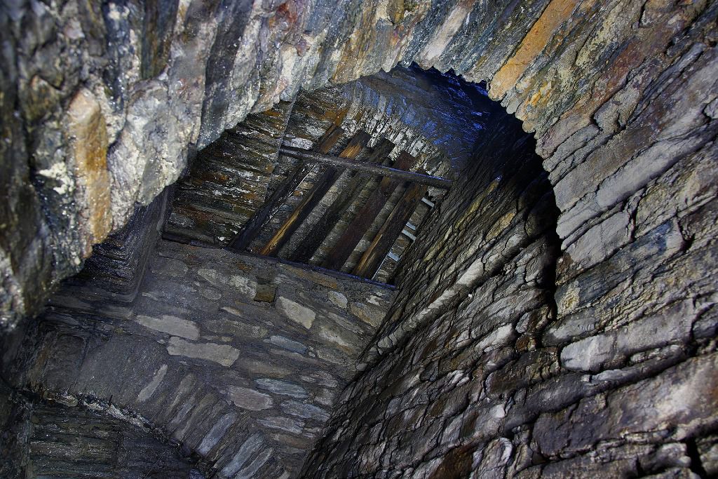 Schacht Blick in der Fundgrube Wolfgangmassen