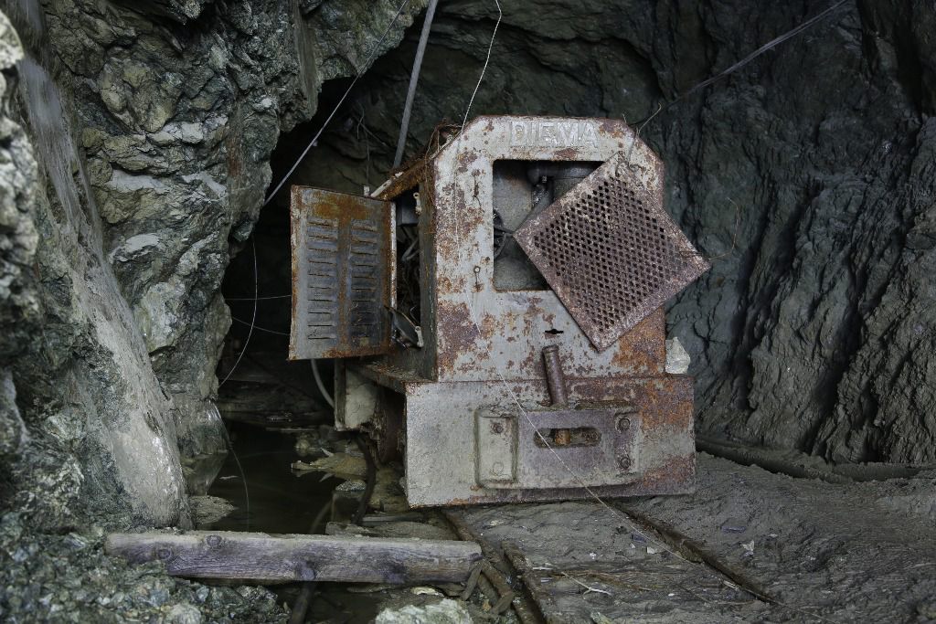 Grubenlok des Fabrikats Diema Untertage im Altbergbau