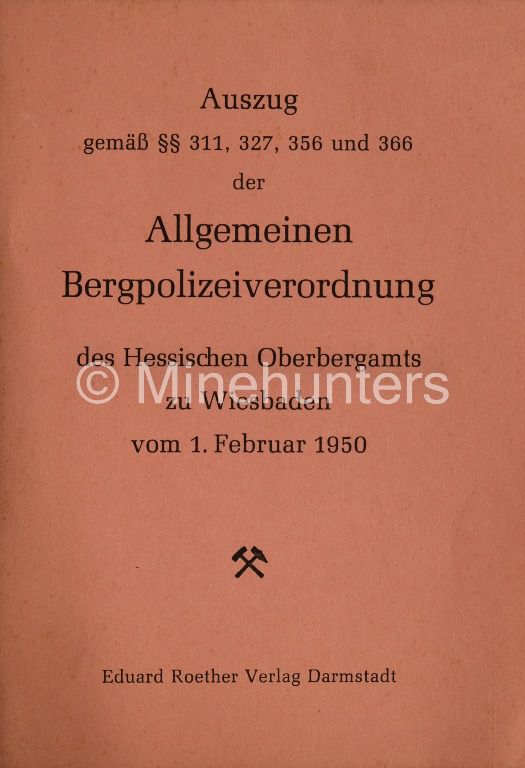 allgemeinen bergpolizeiverordnung