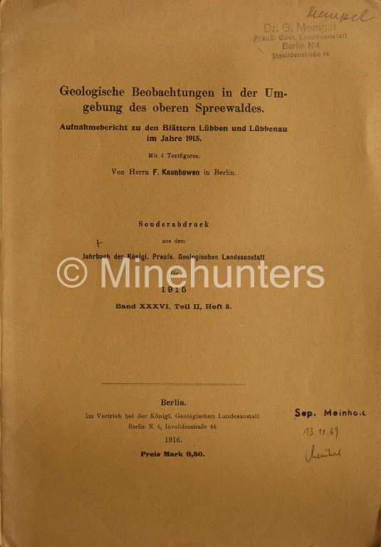 geologische beobachtungen in der umgebung des oberen spreewaldes