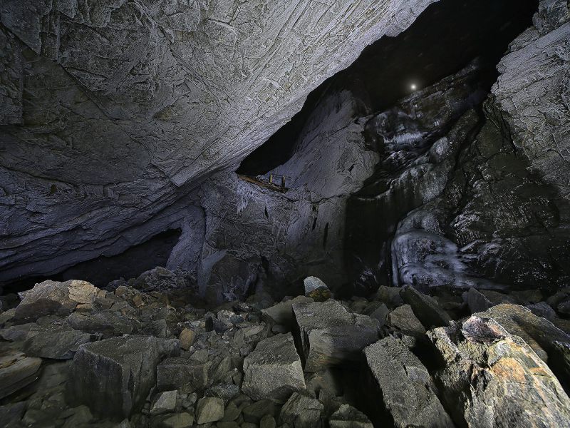 vintjaerns gruva  underjorden